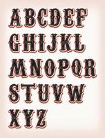 Vintage Circus And Western ABC Font vector