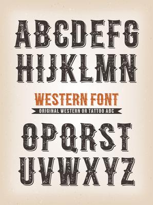 Vintage Western And Circus ABC Font