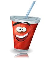 Cup Of Soda Character With Straw vector