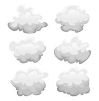 Conjunto de nubes vector