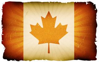 Vintage Canada Flag Poster Background vector