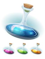 Magic Potion Flask With Elixir For Game Ui vector