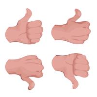 Like And Unlike Hands vector