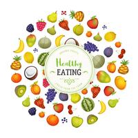 Healthy Eating With Fruits Background vector