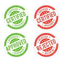 Sello certificado vector