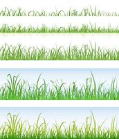 Seamless Green Grass Layers vector