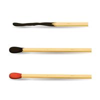 Set of Burning Matches vector