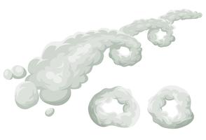 Dibujos animados de nubes y viento espiral vector