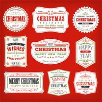 Vintage Christmas Frames, Banners And Badges vector