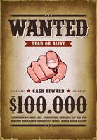 Vintage Wanted Western Poster vector