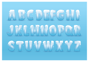 Icy Snowy Alphabets  vector