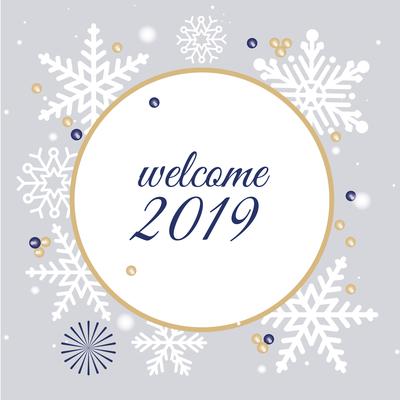 Vector New Year Greeting Card Design