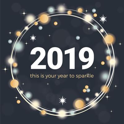 Vector New Year Greeting Card Design