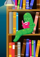 Bookworm vector