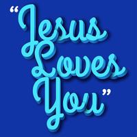 Jesus 3D Lettering Vector Design