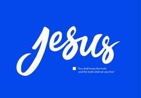 jesus lettering 10 vector