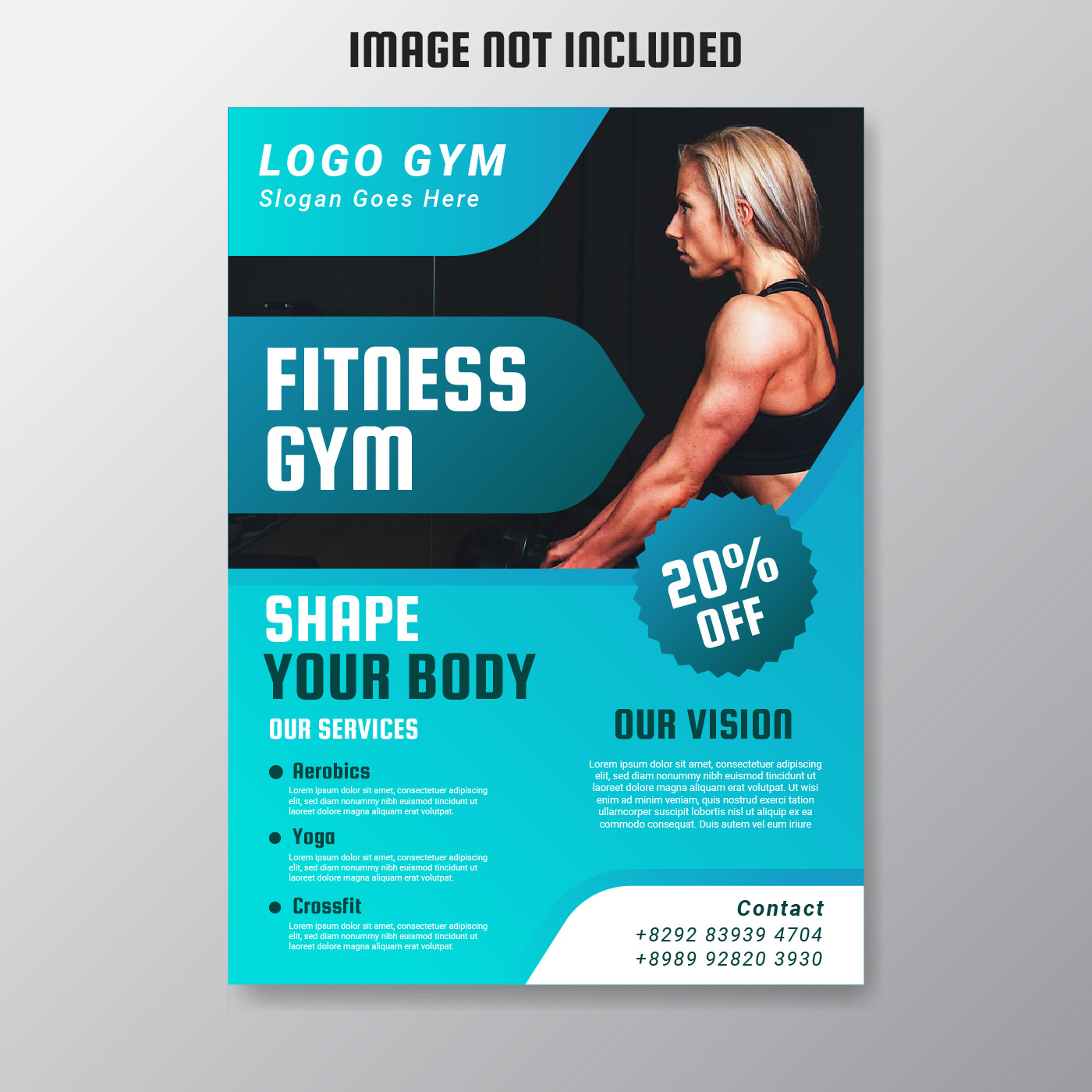 Turnhalle Und Fitness Flyer Download Kostenlos Vector Clipart