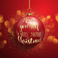 Christmas bauble background  vector
