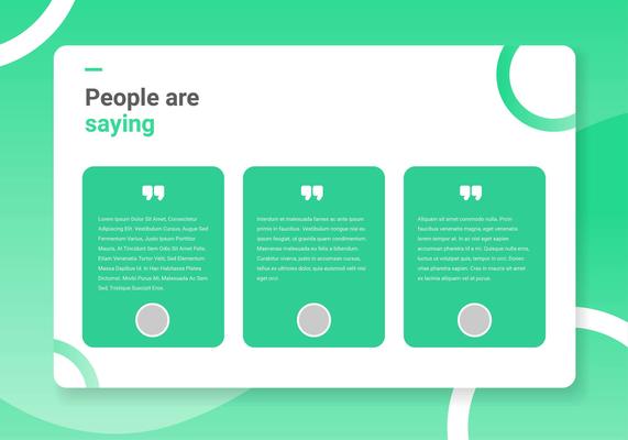 Testimonial Page Interface Design