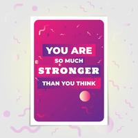 Encouraging Message Card Template Set vector