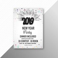 2019 new year party  brochure celebration template  vector