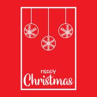 Christmas background with hanging baubles vector