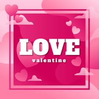 Cartel de amor san valentin vector