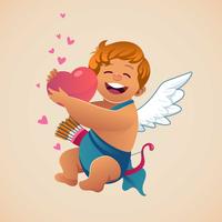 Cupido con amor vector