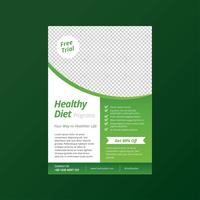 Healthy Diet Lifestyle Flyer vector