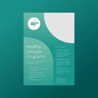Healthy Lifestyle Flyer Template vector