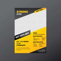 Fitness Gym Flyer Template vector