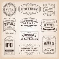 Vintage And Old-Fashioned Labels And Signs vector