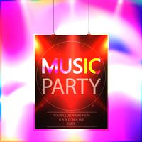 Music party poster, party flyer template vector