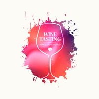 Wineglass promotion banner for wine tasting event vector