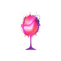 Wineglass creative design vector