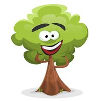 Funny Cartoon Tree Character vector