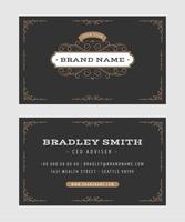 Business Card With Vintage Ornaments vector