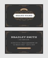 Business Card With Vintage Ornaments vector