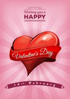 Postal feliz del día de tarjeta del día de San Valentín vector