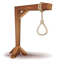 Gallows With Hangman's Rope vector