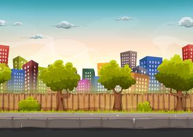 Seamless Street City Landscape For Game Ui vector