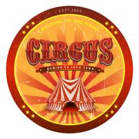 Banner de circo con textura Grunge vector