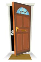 Something Or Someone Behind The Door vector