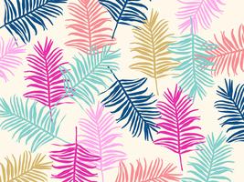 Tropical jungle leaves seamless pattern background vector