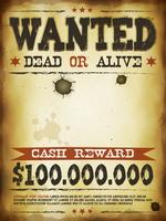 Wanted Vintage Western Poster vector