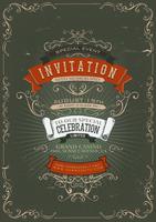 Vintage Invitation Poster Background vector