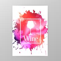 Wineglass promotion banner for wine tasting event vector