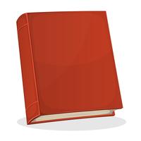Portada del libro rojo aislado en blanco vector