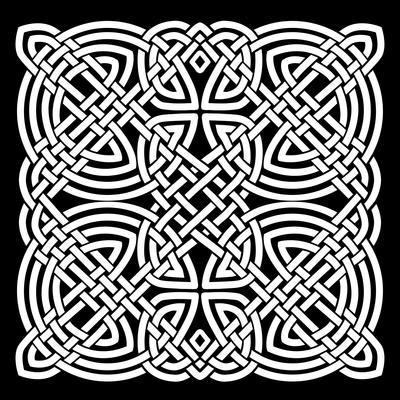 White And Black Celtic Mandala Background