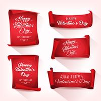 Feliz día de San Valentín Banners vector